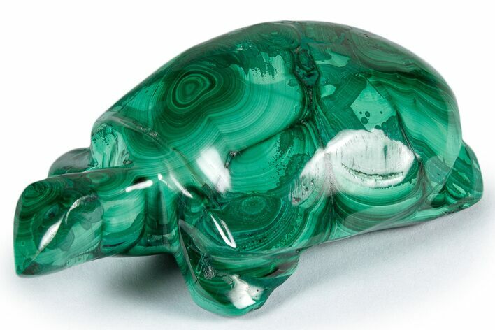 Flowery, Malachite Turtle Carving - DR Congo #337814